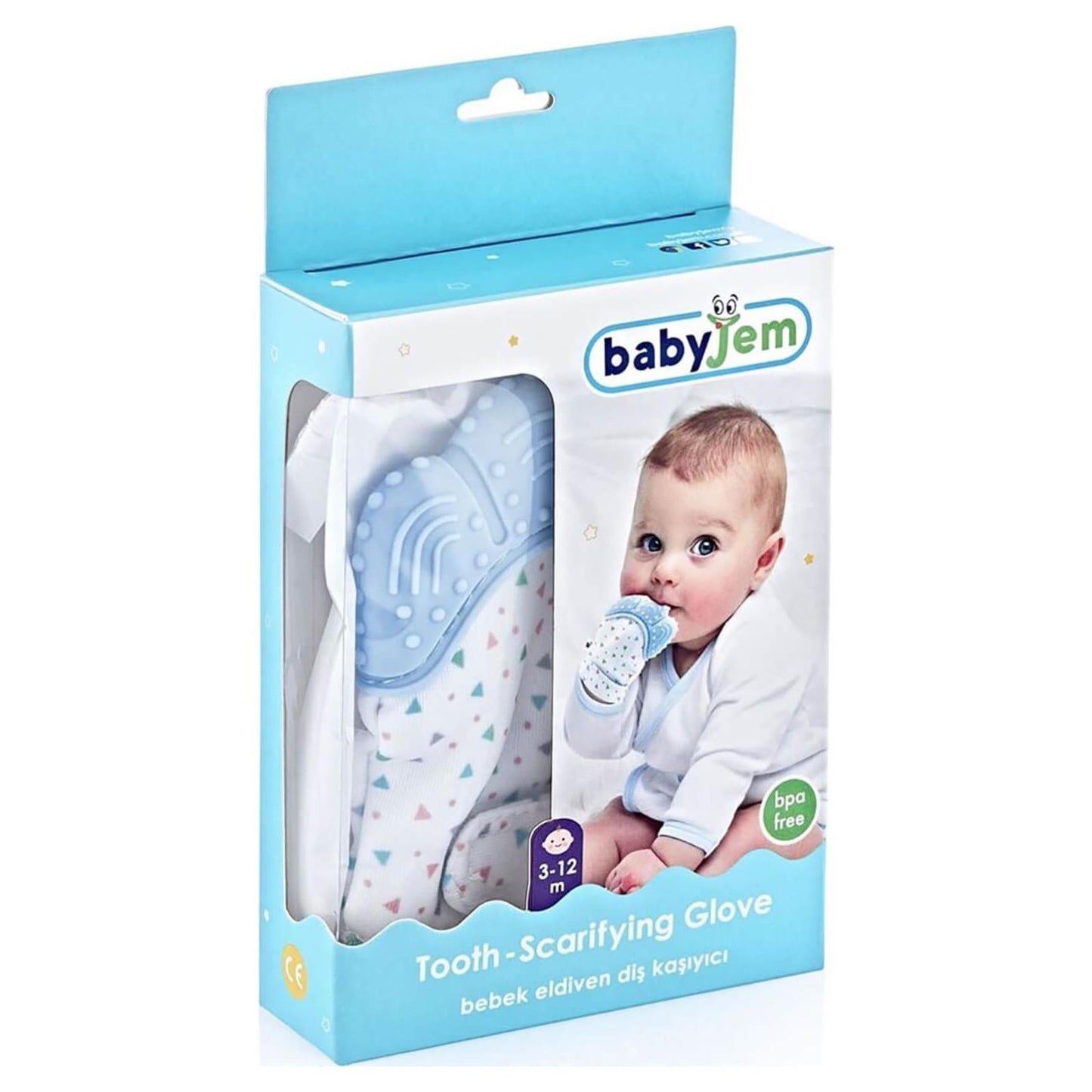 BabyJem Diş Kaşıyıcı Eldiven - Mavi