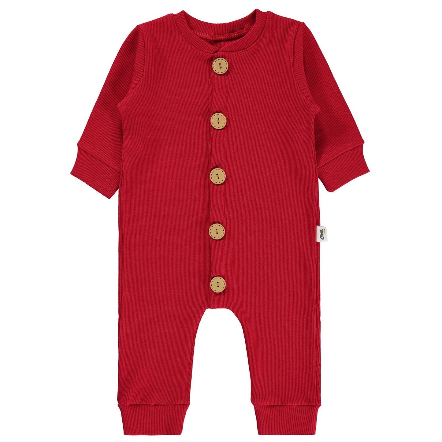 Civil Baby Düz Basic 1-6 Ay Tulum - Kırmızı