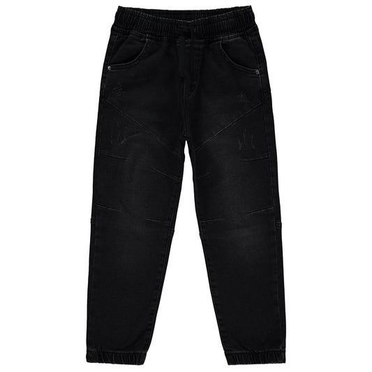 Civil Boys Bel Paça Lastikli Parçalı 10-13 Yaş Pantolon - Siyah