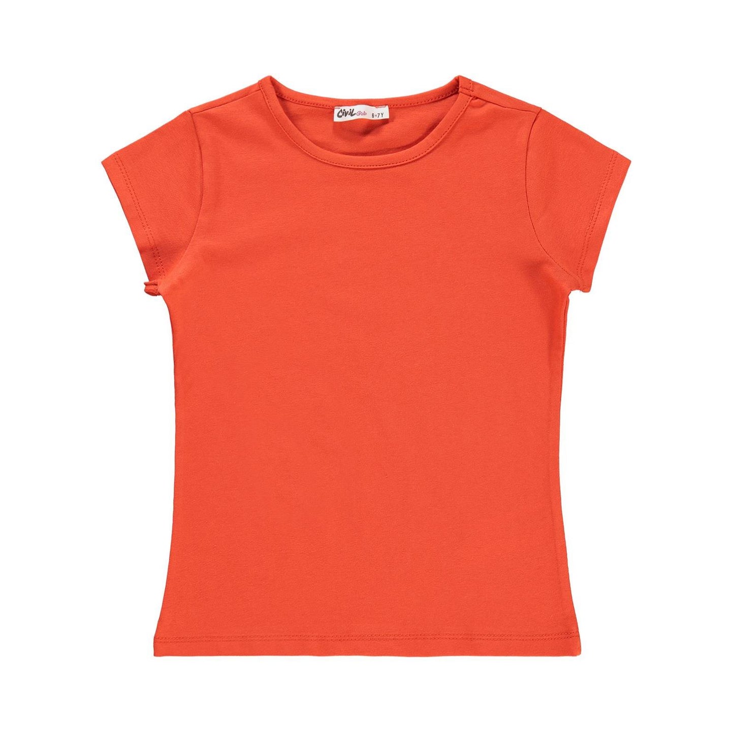 Civil Girls Basic 6-9 Yaş Tişört - Turuncu