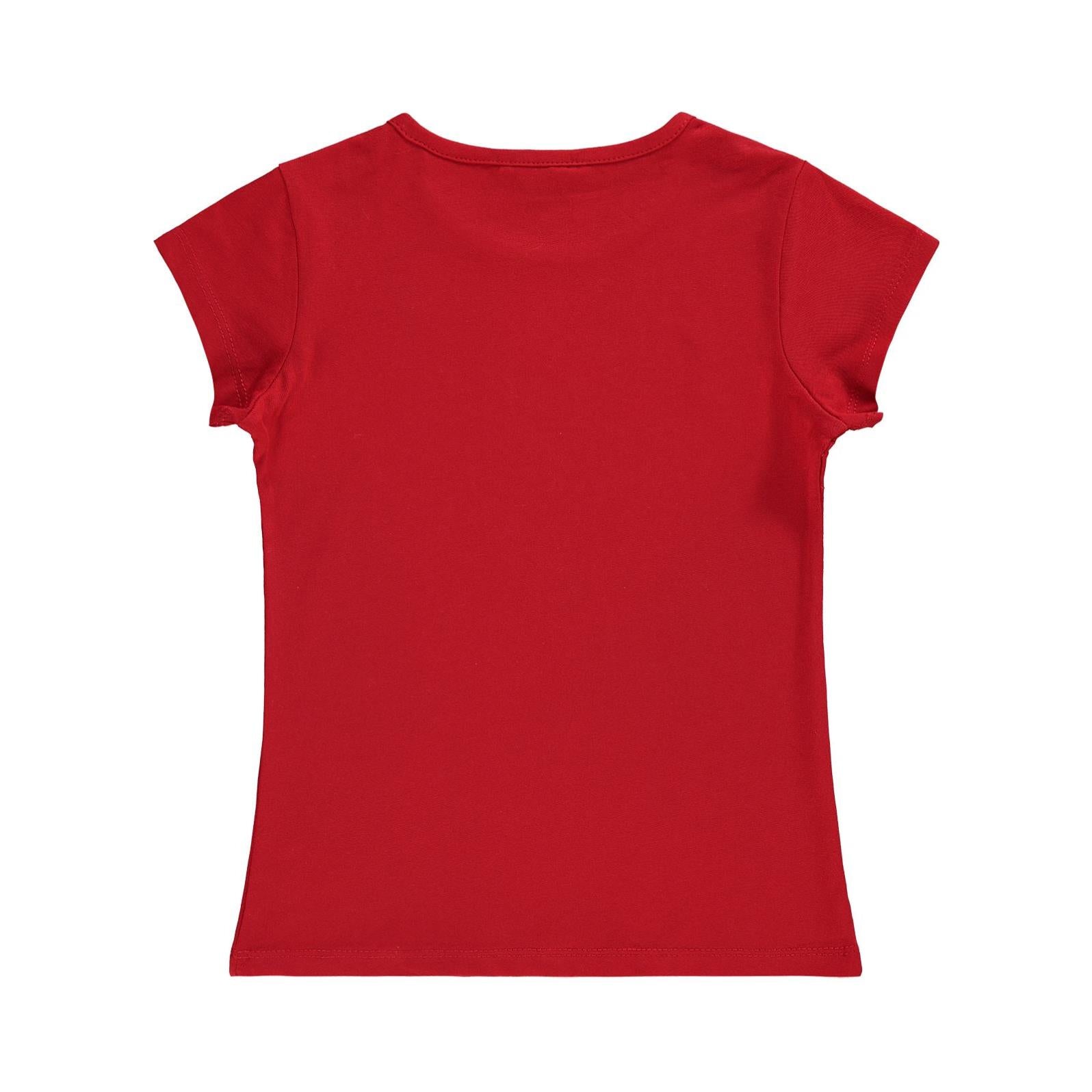 Civil Girls Basic 10-13 Yaş Tişört - Kırmızı