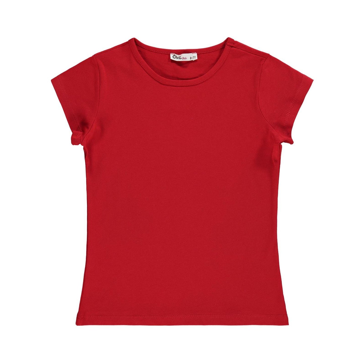 Civil Girls Basic 10-13 Yaş Tişört - Kırmızı