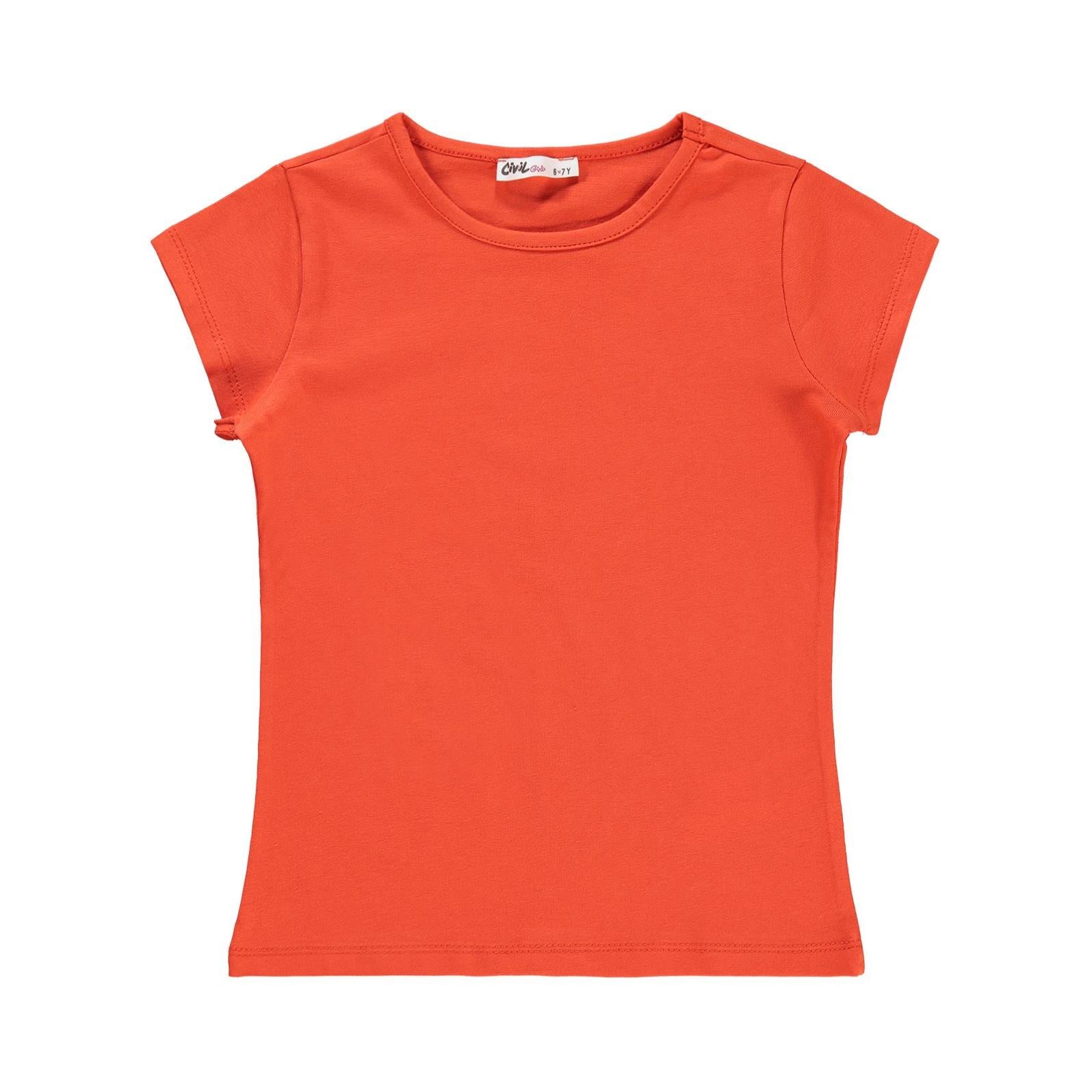 Civil Girls Basic 6-9 Yaş Tişört - Turuncu