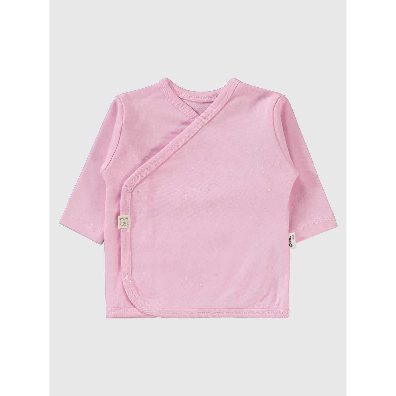 Civil Baby 3'Lü Basic 0-1 Ay Zıbın Takımları - Pembe