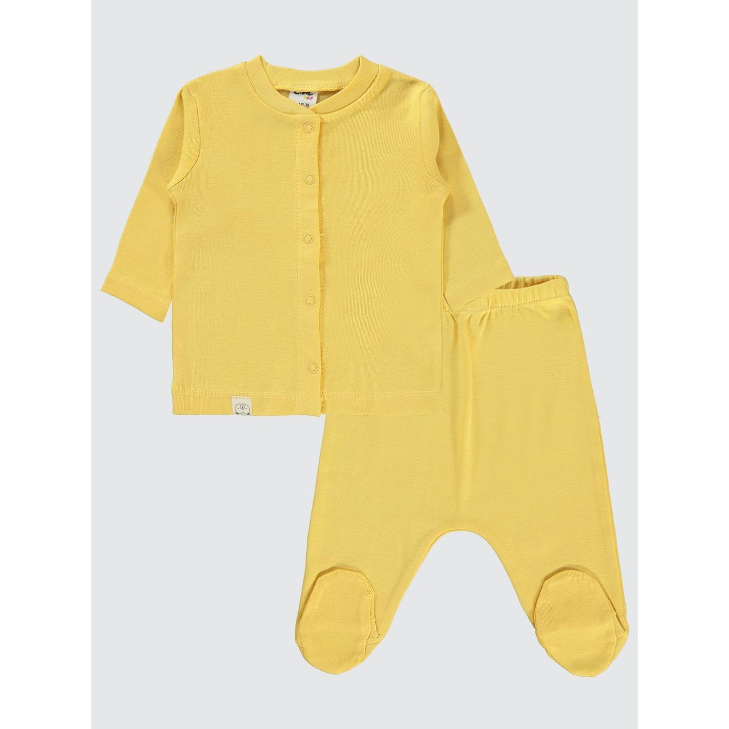 Civil Baby Düz 1-6 Ay Pijama Takımı - Sarı