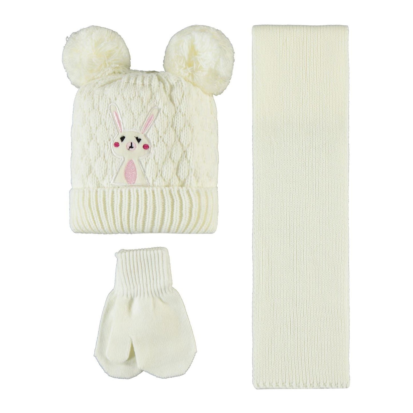Civil Baby 6-24 Ay Atkı Bere Eldiven Set - Ekru