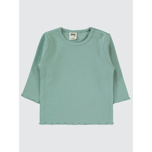 Civil Baby Kol Ucu Detaylı 6-18 Ay Sweatshirt - Yeşil