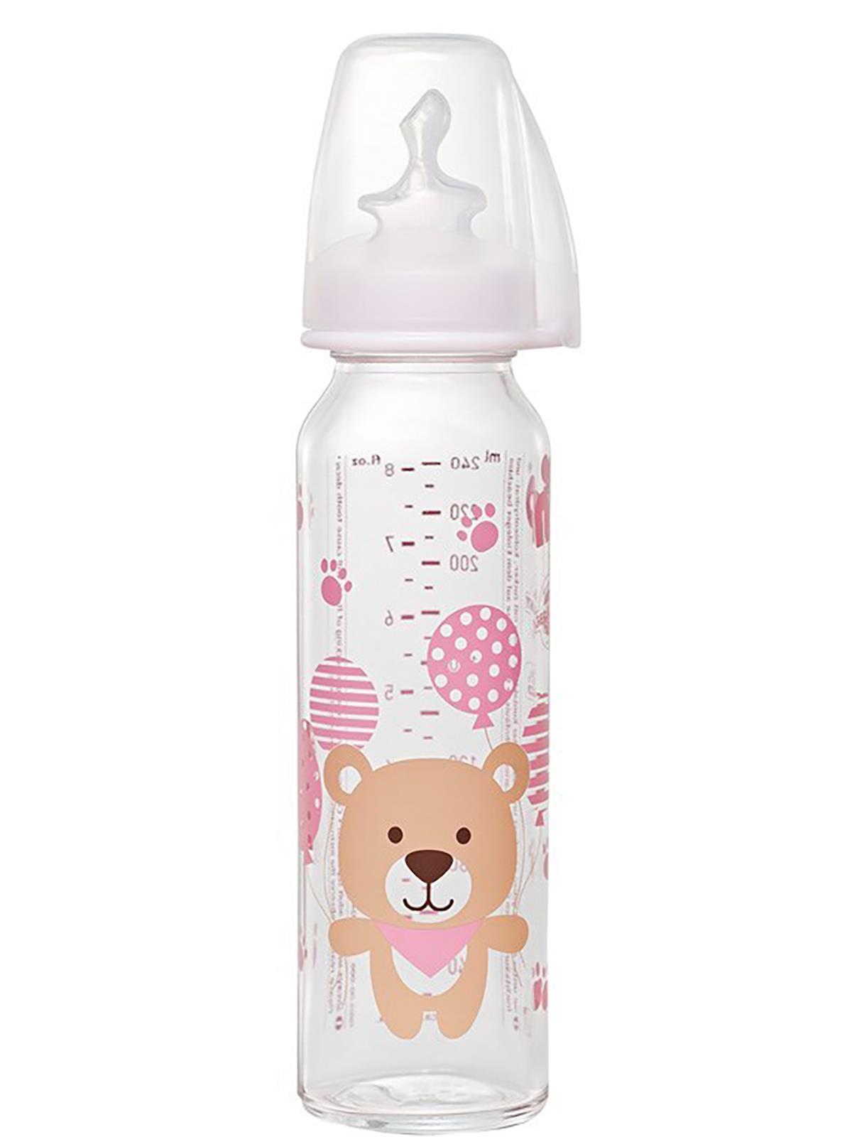 Nip 250 Ml Cam Biberon 0-6 Ay - Pembe