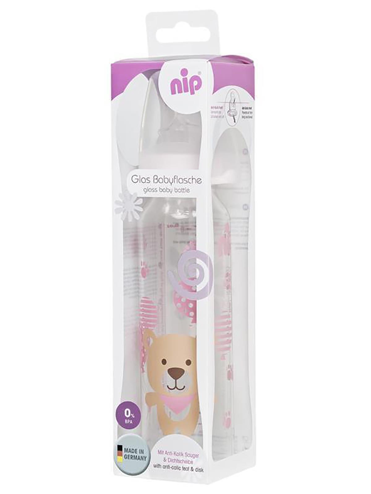 Nip 250 Ml Cam Biberon 0-6 Ay - Pembe