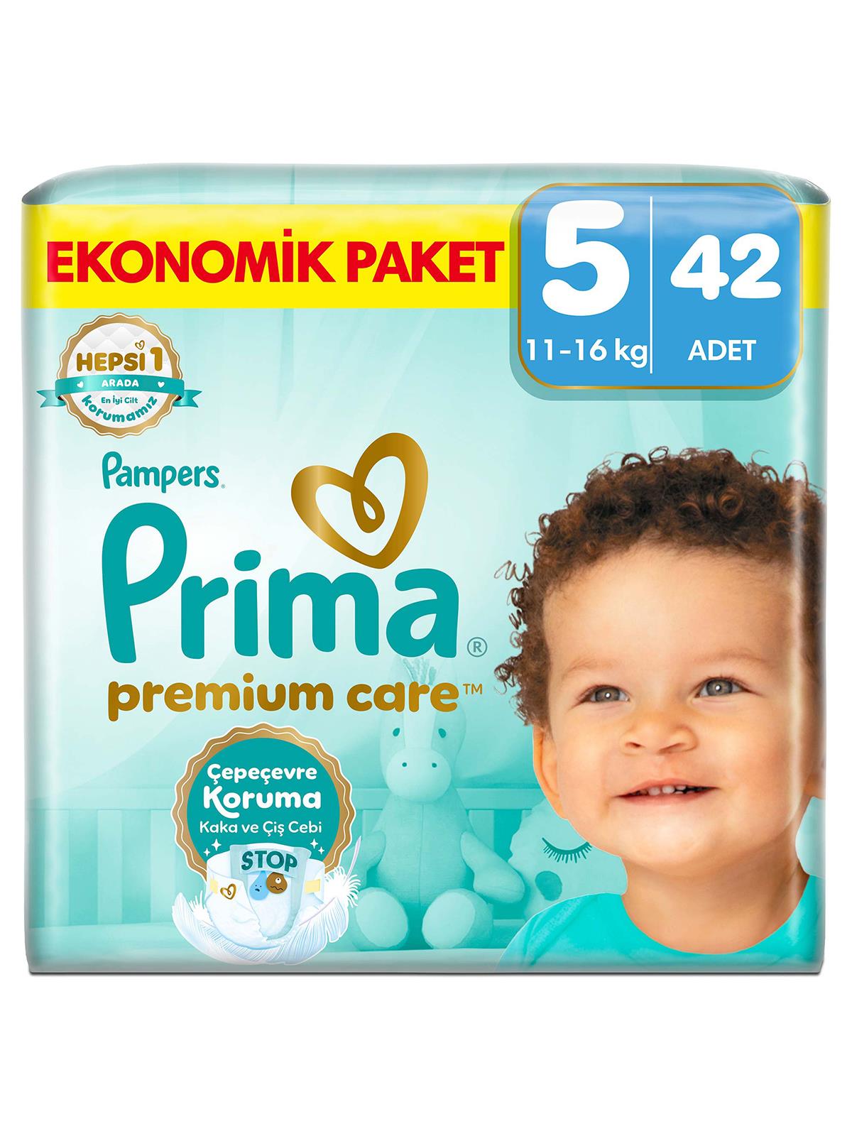 Prima Premium Care 5 Beden Bebek Bezi Ekonomik  Paket 42 Adet 11-16 kg Junior