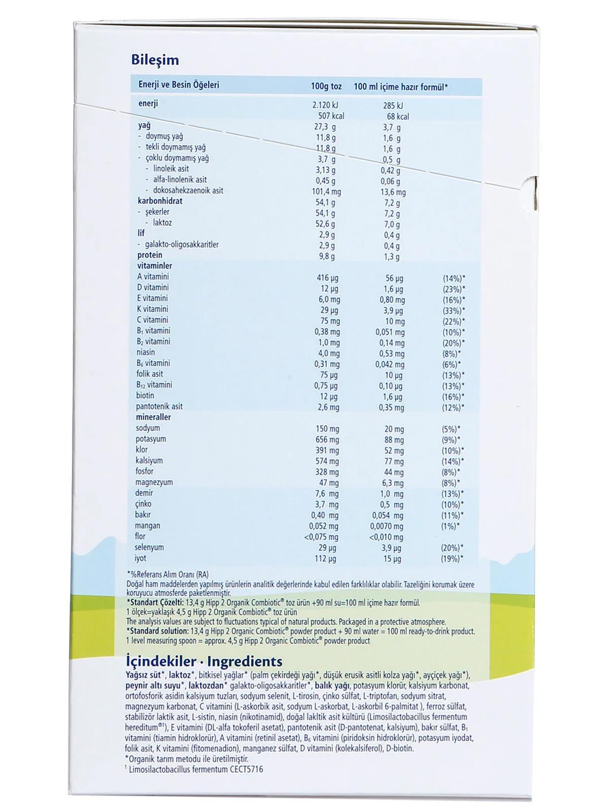 Hipp Mama  2 Organik Combiotic Bebek Sütü 800 gr