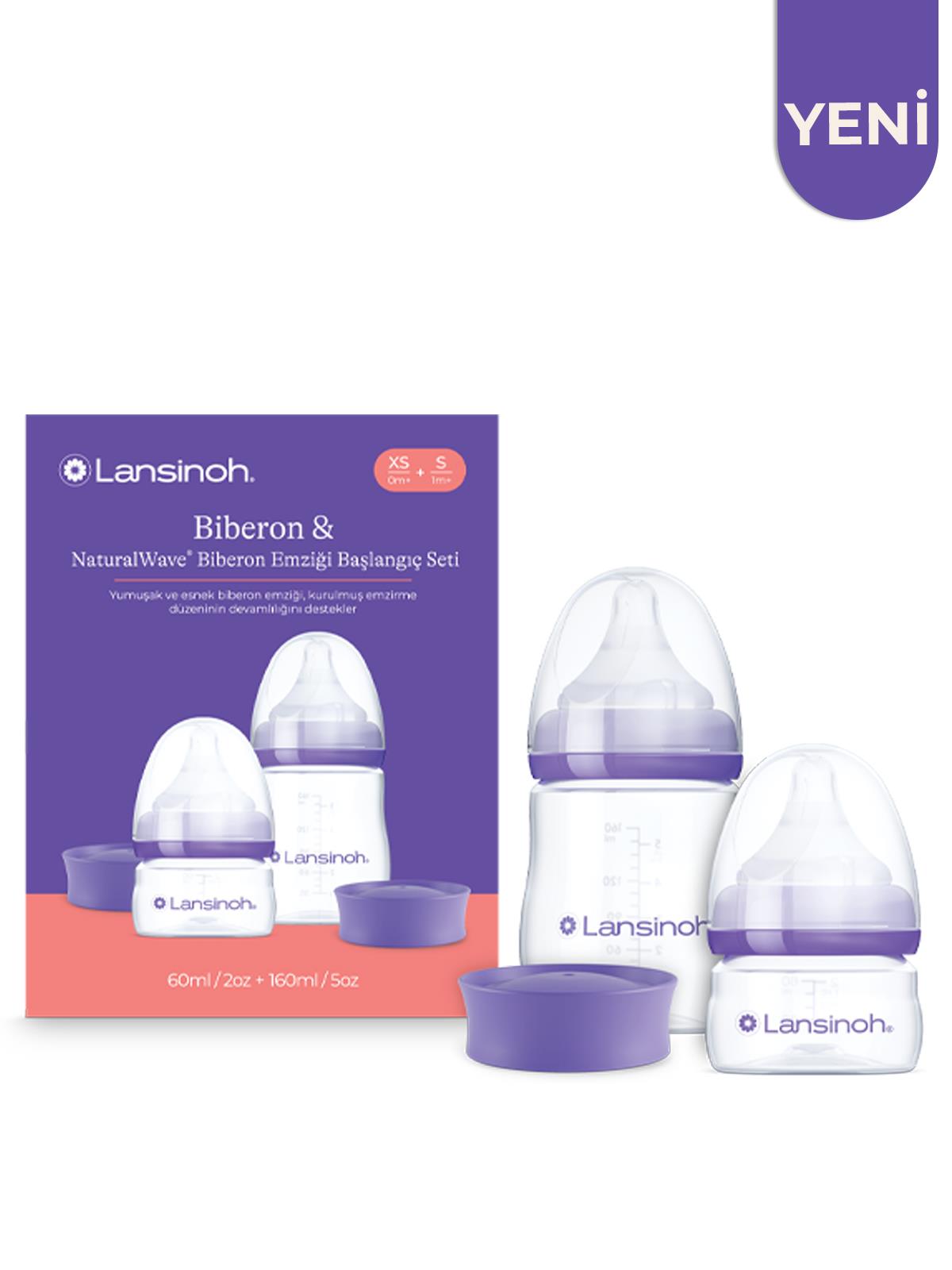 Lansinoh Yenidoğan Biberon Seti  (60 ml  XS Akış + 160 ml S Akış)