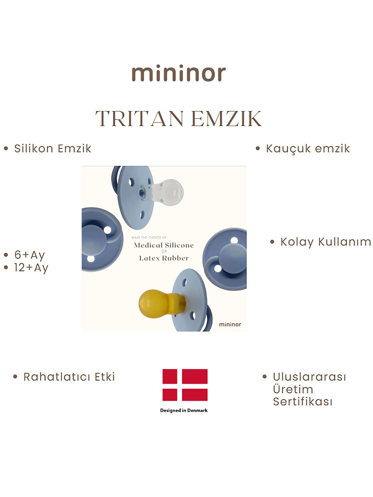 Mininor Kauçuk Emzik 12+ Ay - Cloudy Morning - Bej