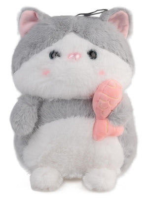 Can Oyuncak Peluş Oyuncak 25 Cm Balık Tutan Kedi