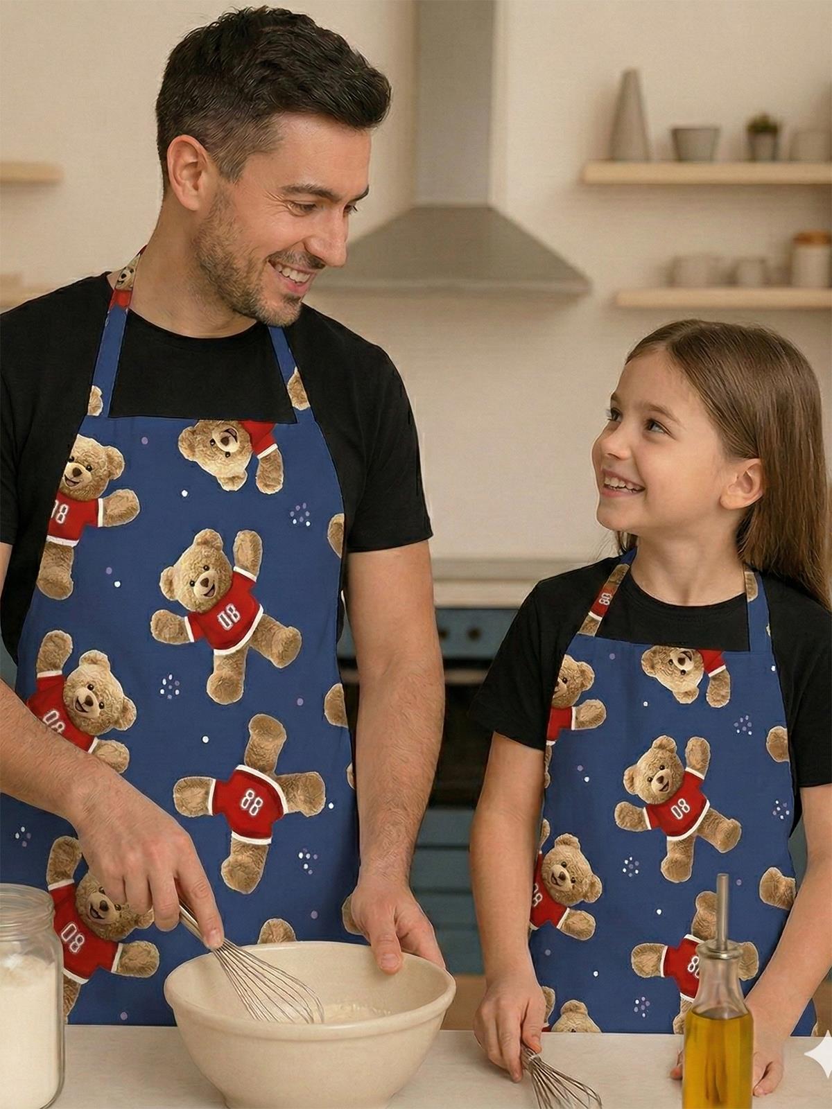 Safemom Anne&Kız Mutfak Önlüğü - CupCake - Lacivert