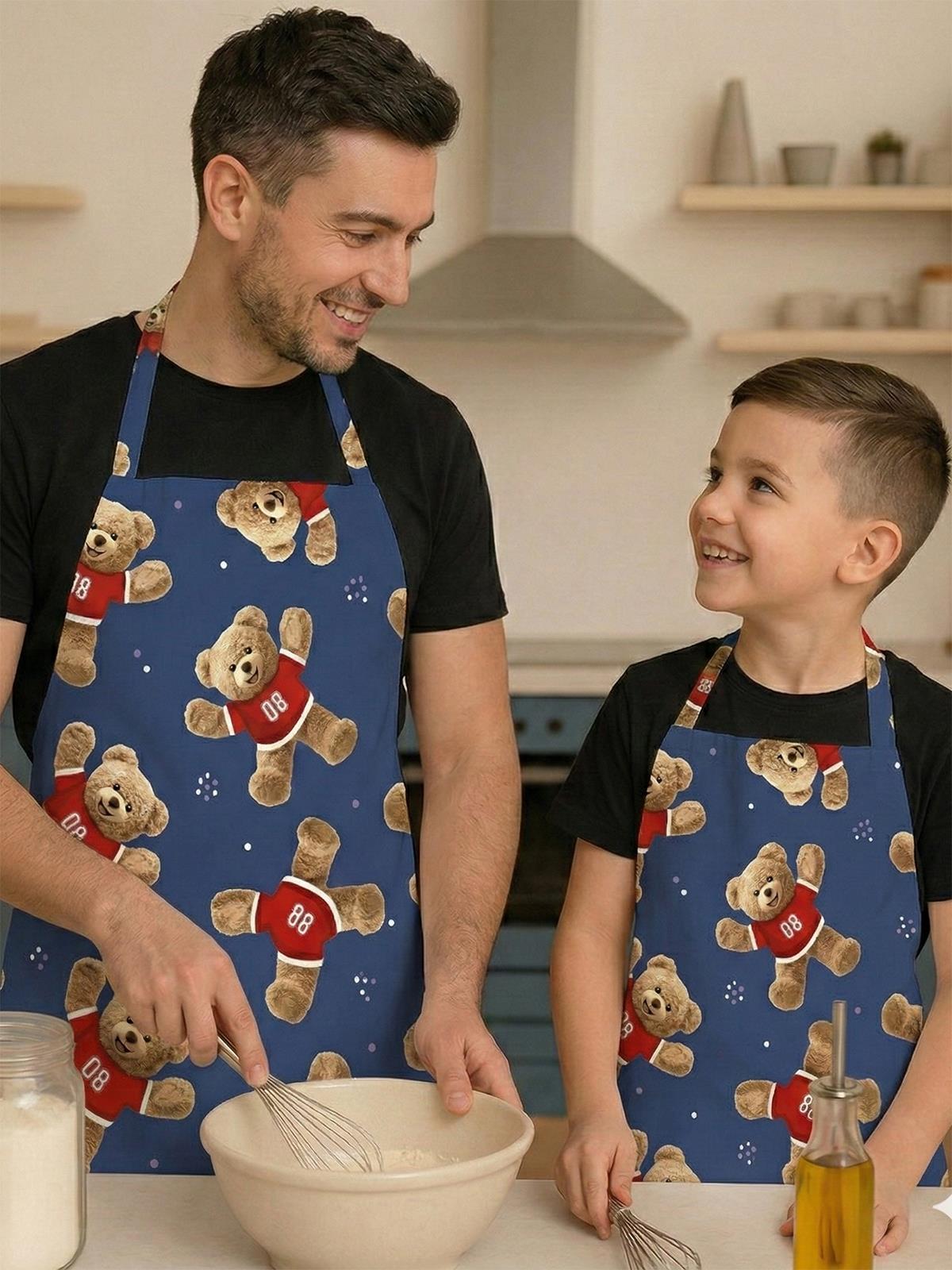 Safemom Anne&Kız Mutfak Önlüğü - CupCake - Lacivert