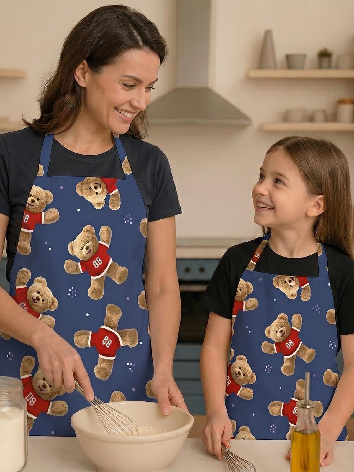 Safemom Anne&Kız Mutfak Önlüğü - CupCake - Lacivert