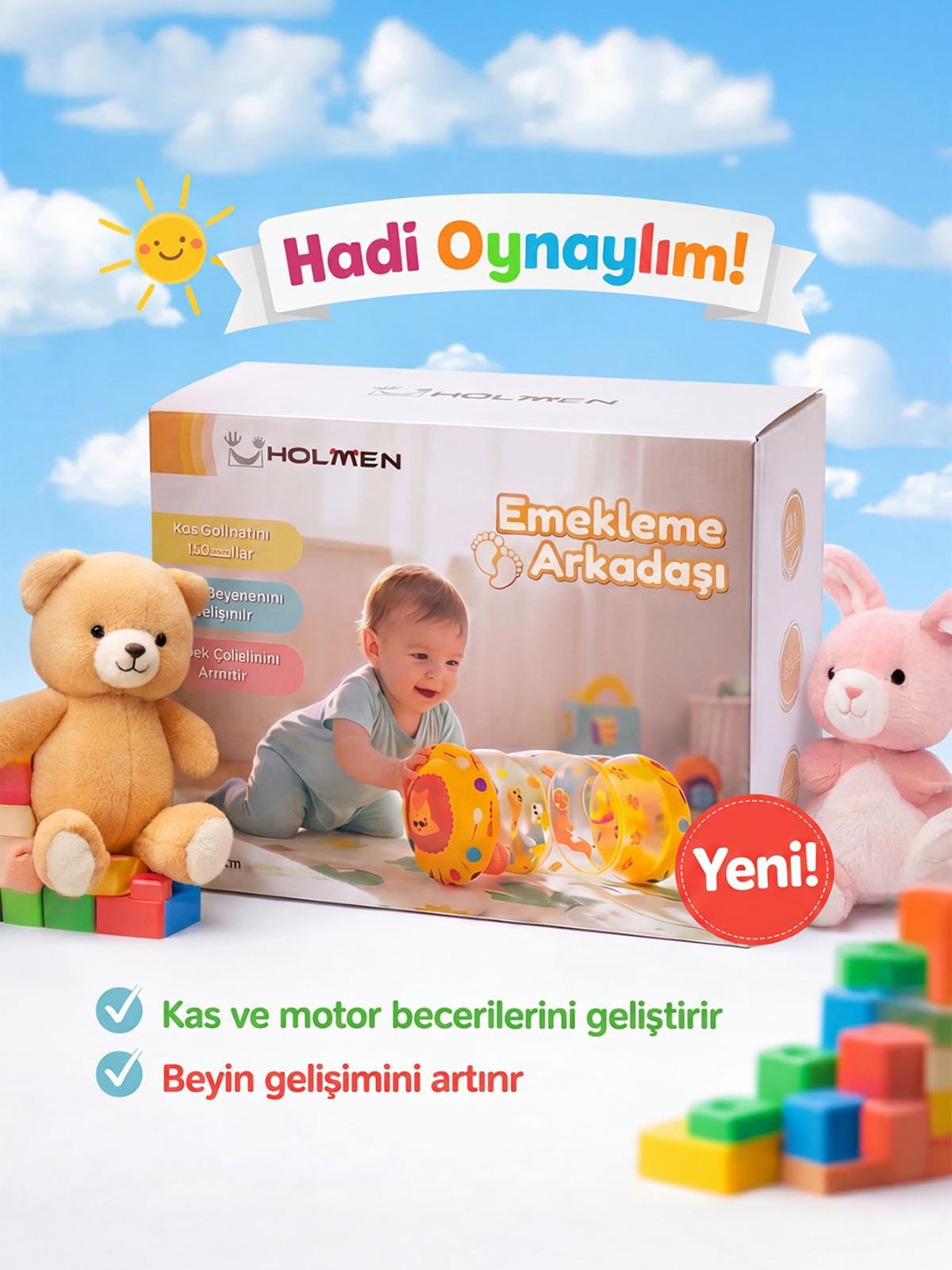 Holmen Emekleme Arkadaşı Sarı 18x22x48 cm +8 Ay
