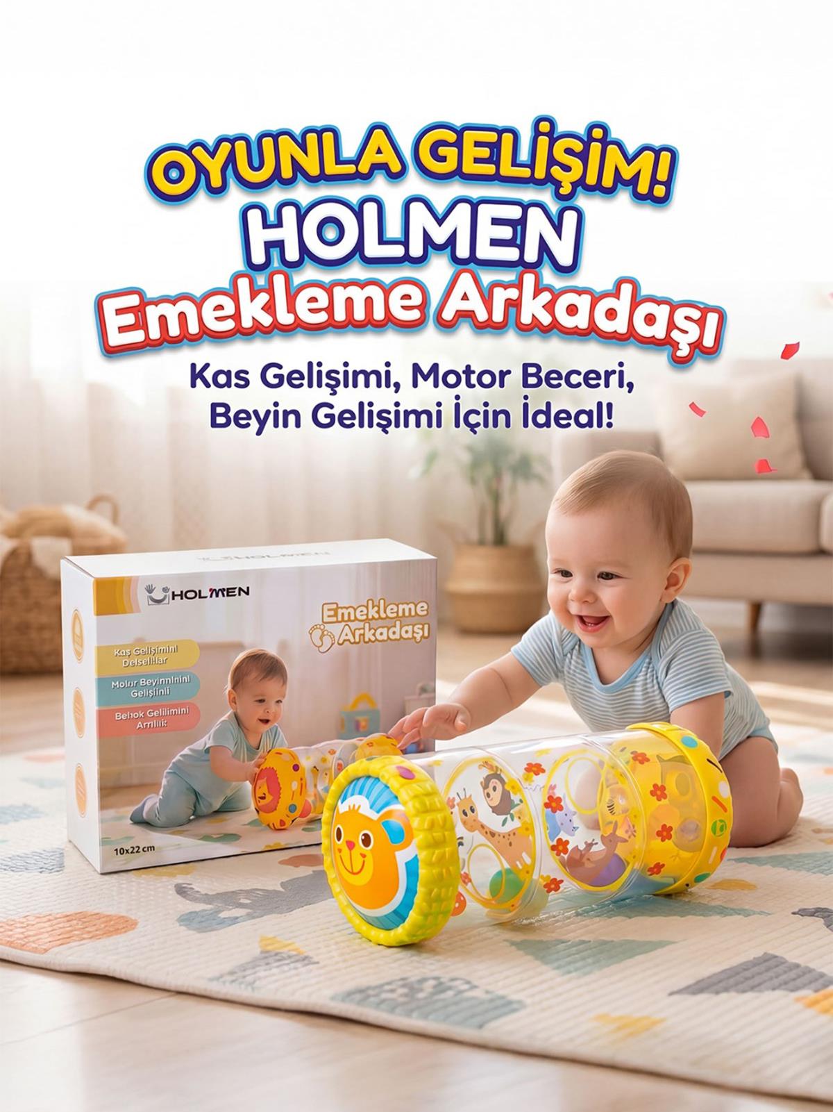 Holmen Emekleme Arkadaşı Sarı 18x22x48 cm +8 Ay