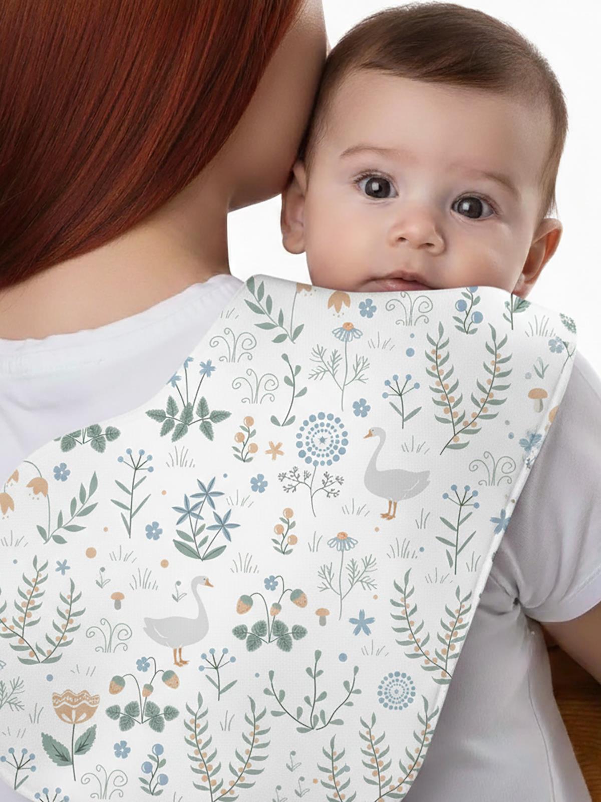 Safemom - Müslin Yeni Doğan Emzirme Seti - Swan - Turuncu