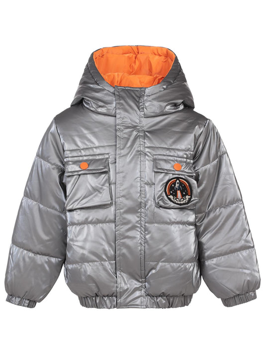 Civil Boys Astronot Baskılı 2-5 Yaş Mont - Gri