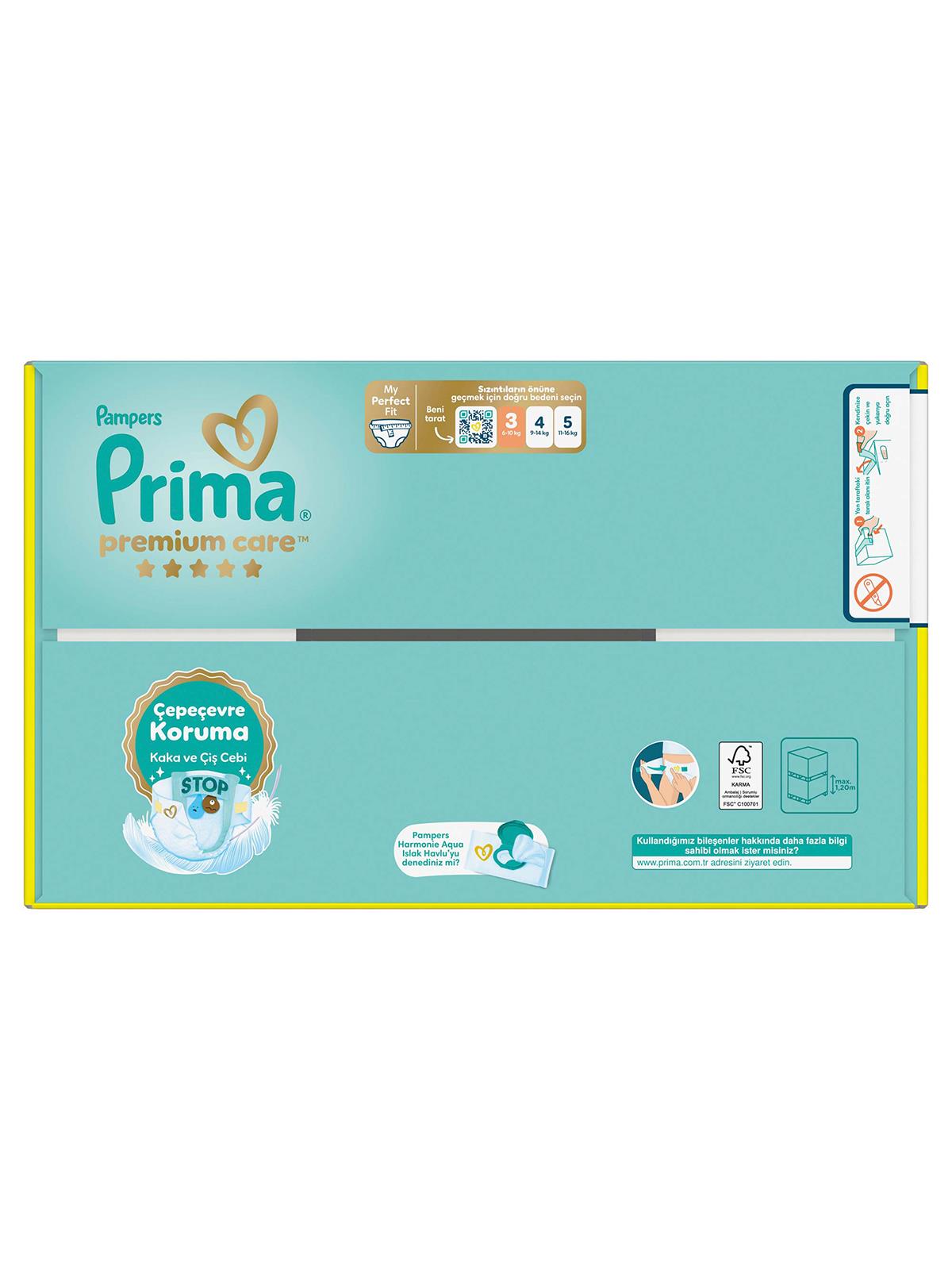 Prima Bebek Bezi Premium Care 3 Beden Midi Fırsat Paket 96 Adet