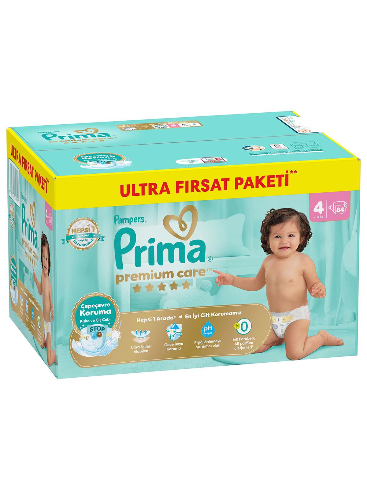 Prima Bebek Bezi Premium Care 4 Beden Maxi Fırsat  Paket 84 Adet