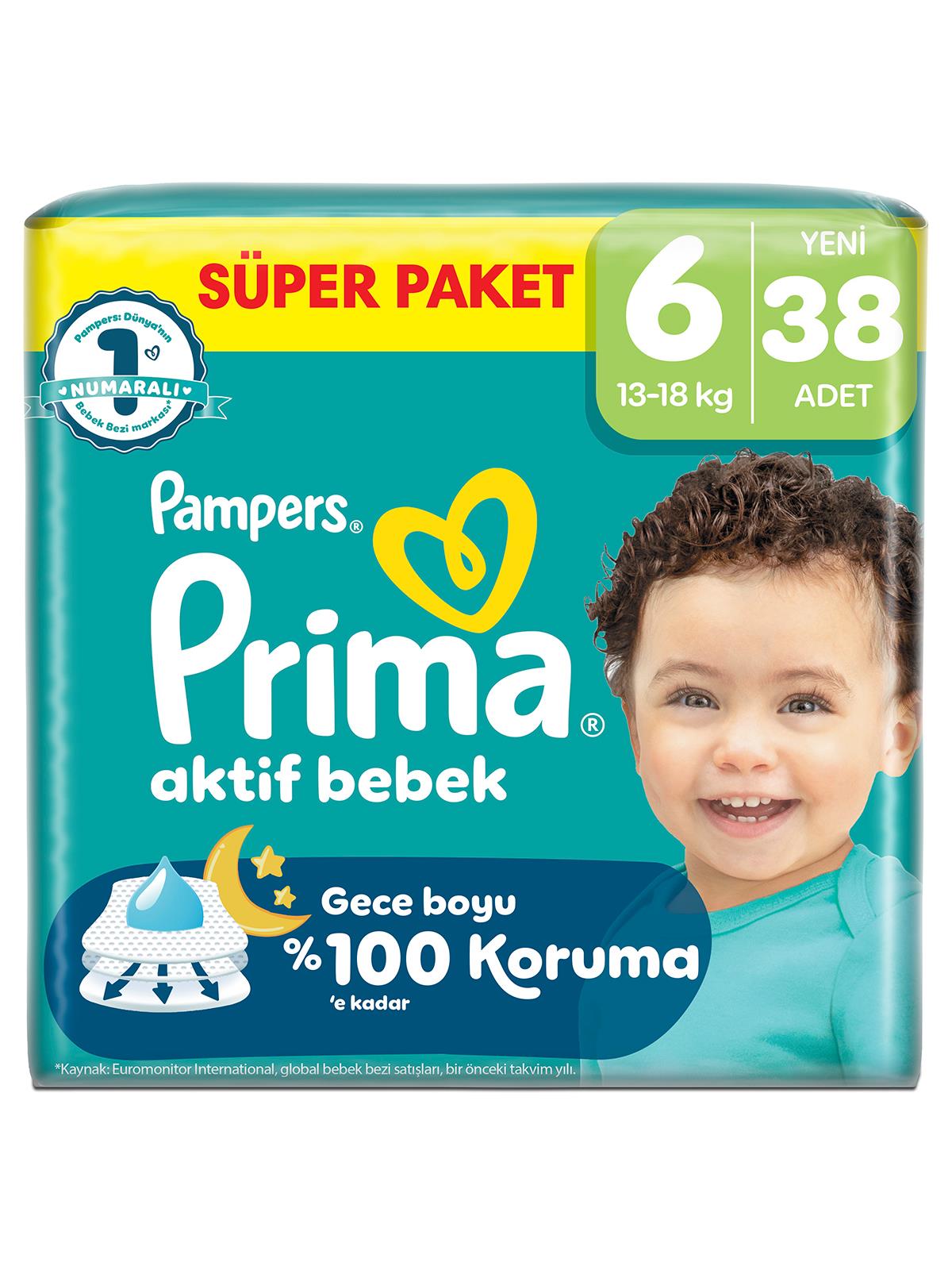 Prıma Bebek Bezi Ab 6 Beden  Super Paket 38 Adet