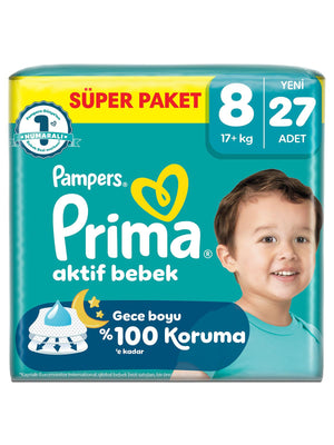 Prıma Bebek Bezi  Ab 8 Beden Super Paket 27 Adet