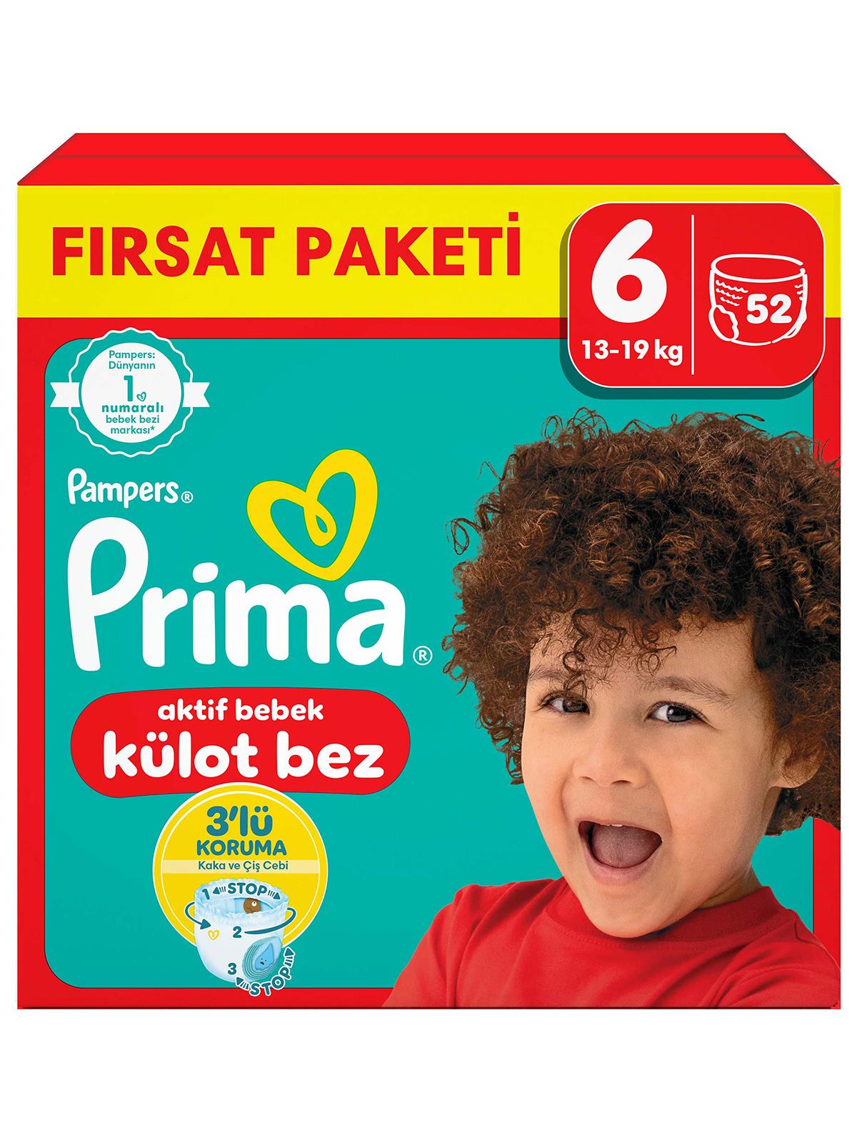 Prima Külot Bebek Bezi 6 Beden Ekstra Large Fırsat Paketi 52 Adet