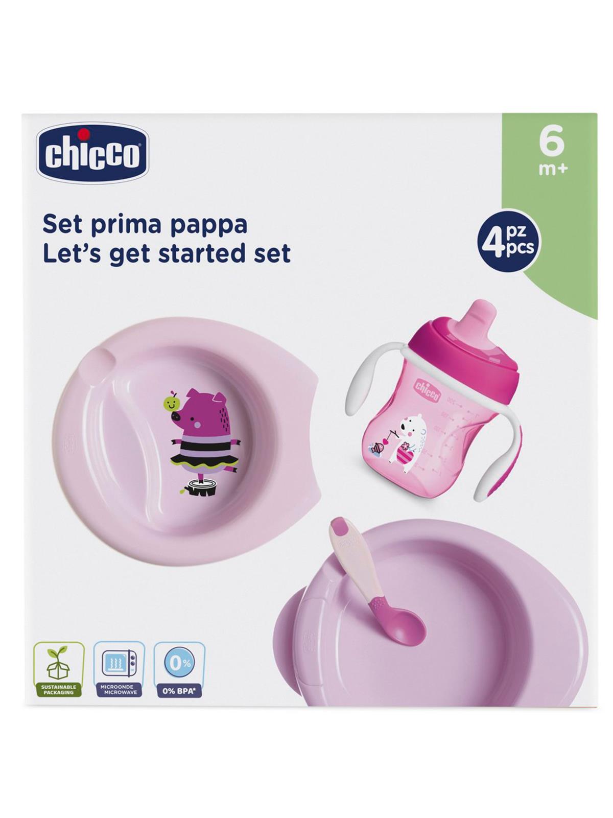 Chicco Bebek Yemek Seti 6+ Ay  - Pembe