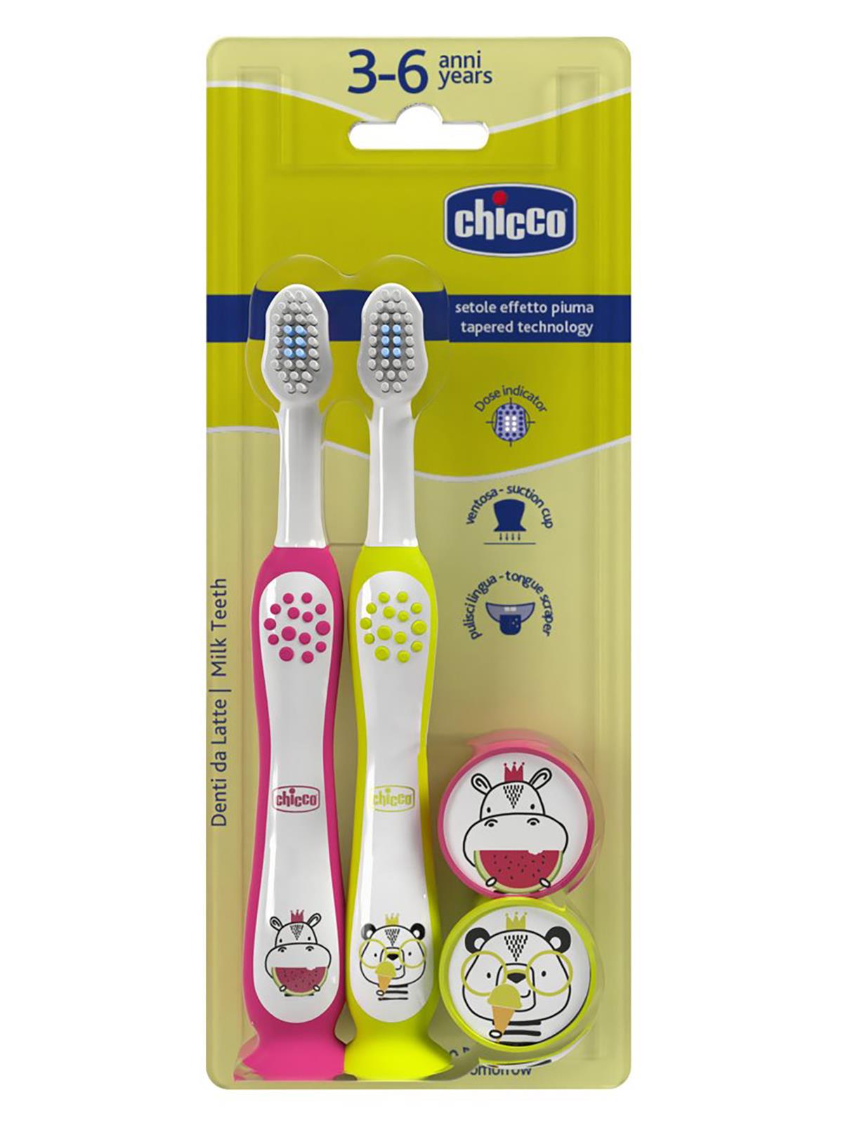 Chicco 2'Li Diş Fırçası 3-6 Yaş - Pembe