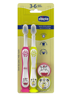 Chicco 2'Li Diş Fırçası 3-6 Yaş - Pembe