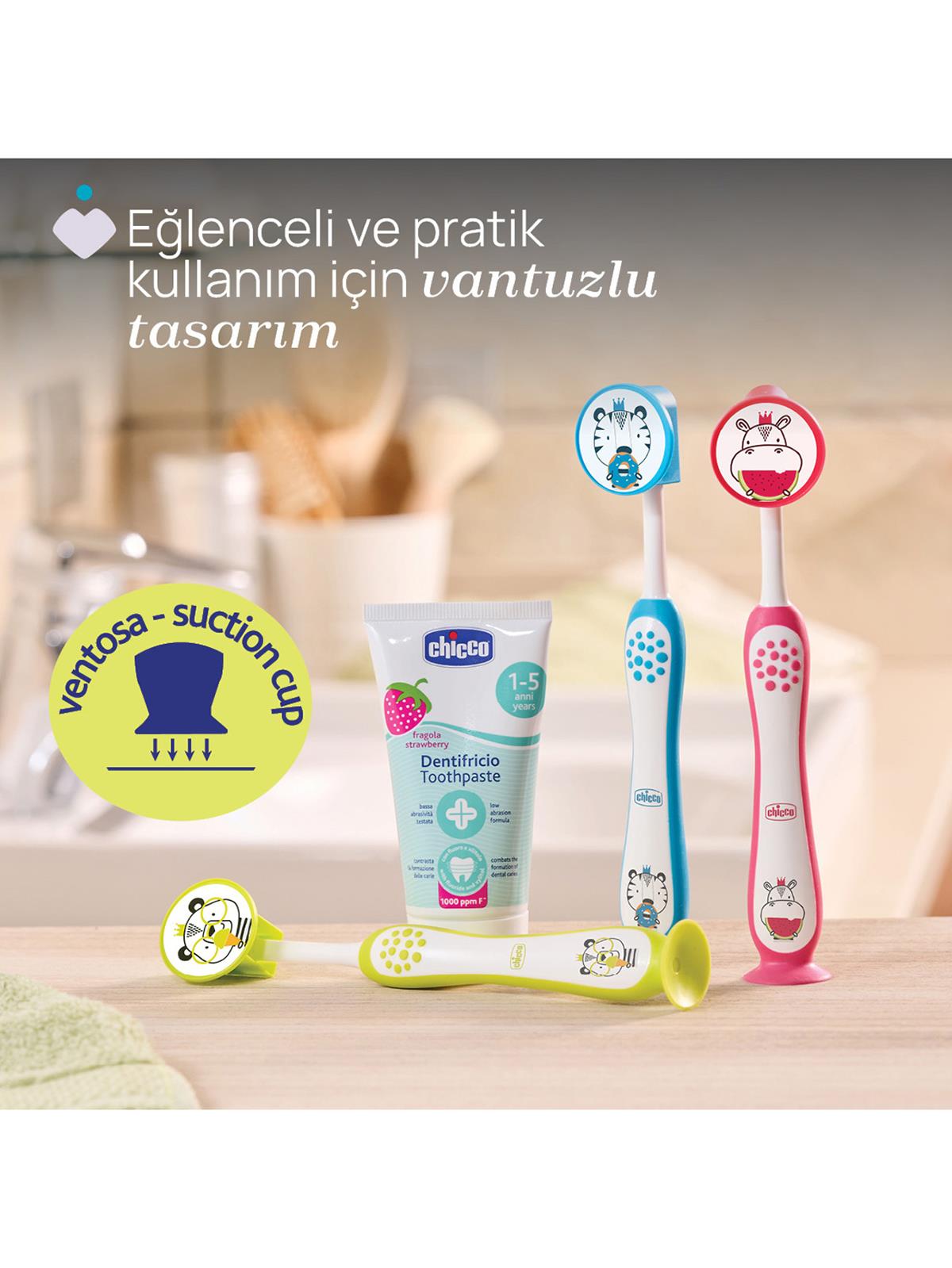Chicco 2'Li Diş Fırçası 3-6 Yaş - Pembe