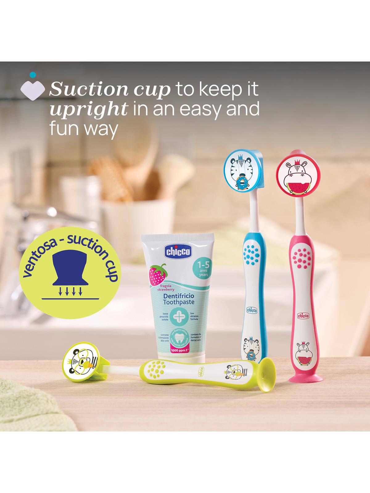 Chicco 2'Li Diş Fırçası 3-6 Yaş - Pembe