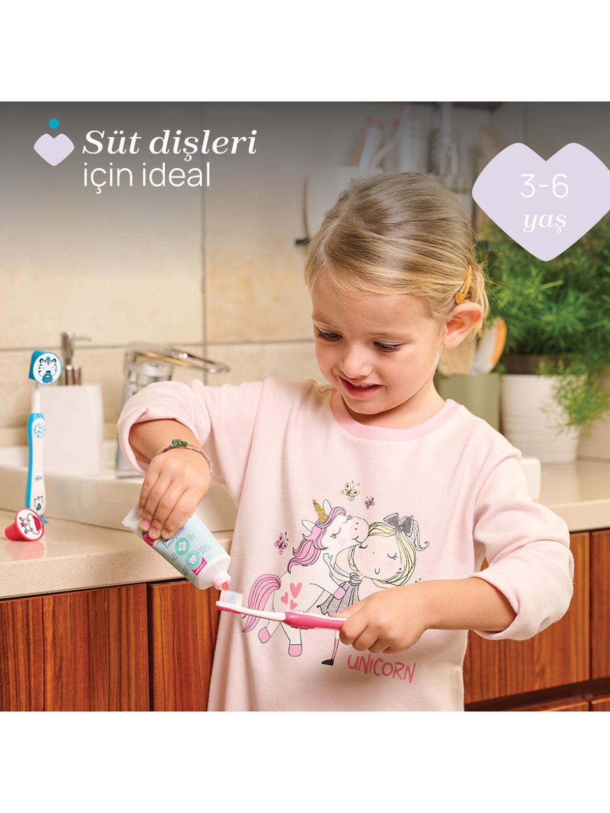 Chicco 2'Li Diş Fırçası 3-6 Yaş - Mavi