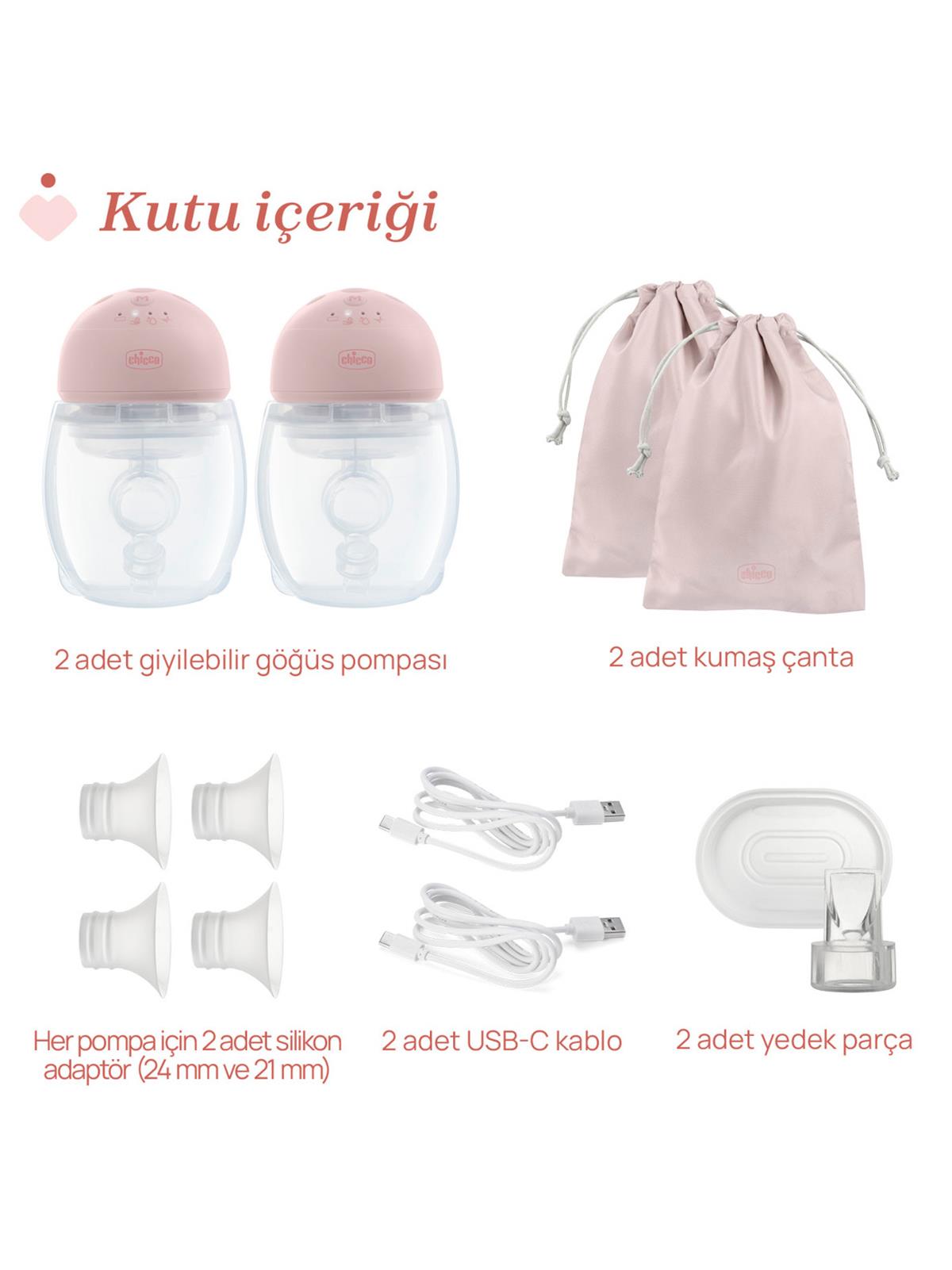 Chicco Çiftli Giyilebilir Elektrikli Göğüs Pompası