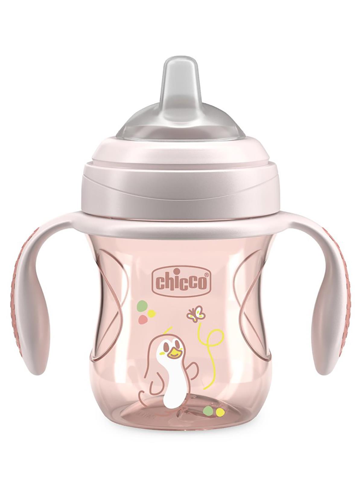 Chicco Yumuşak Uçlu Geçiş Bardağı 4 Ay+ - Pembe