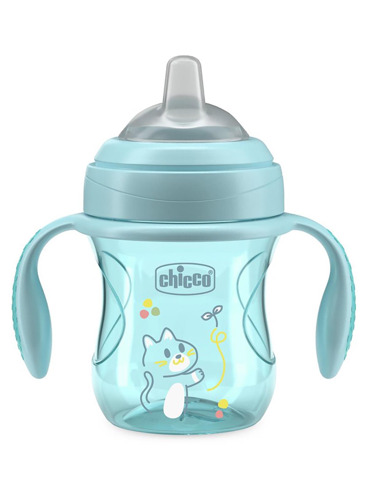 Chicco Yumuşak Uçlu Geçiş Bardağı 4 Ay+ - Mavi