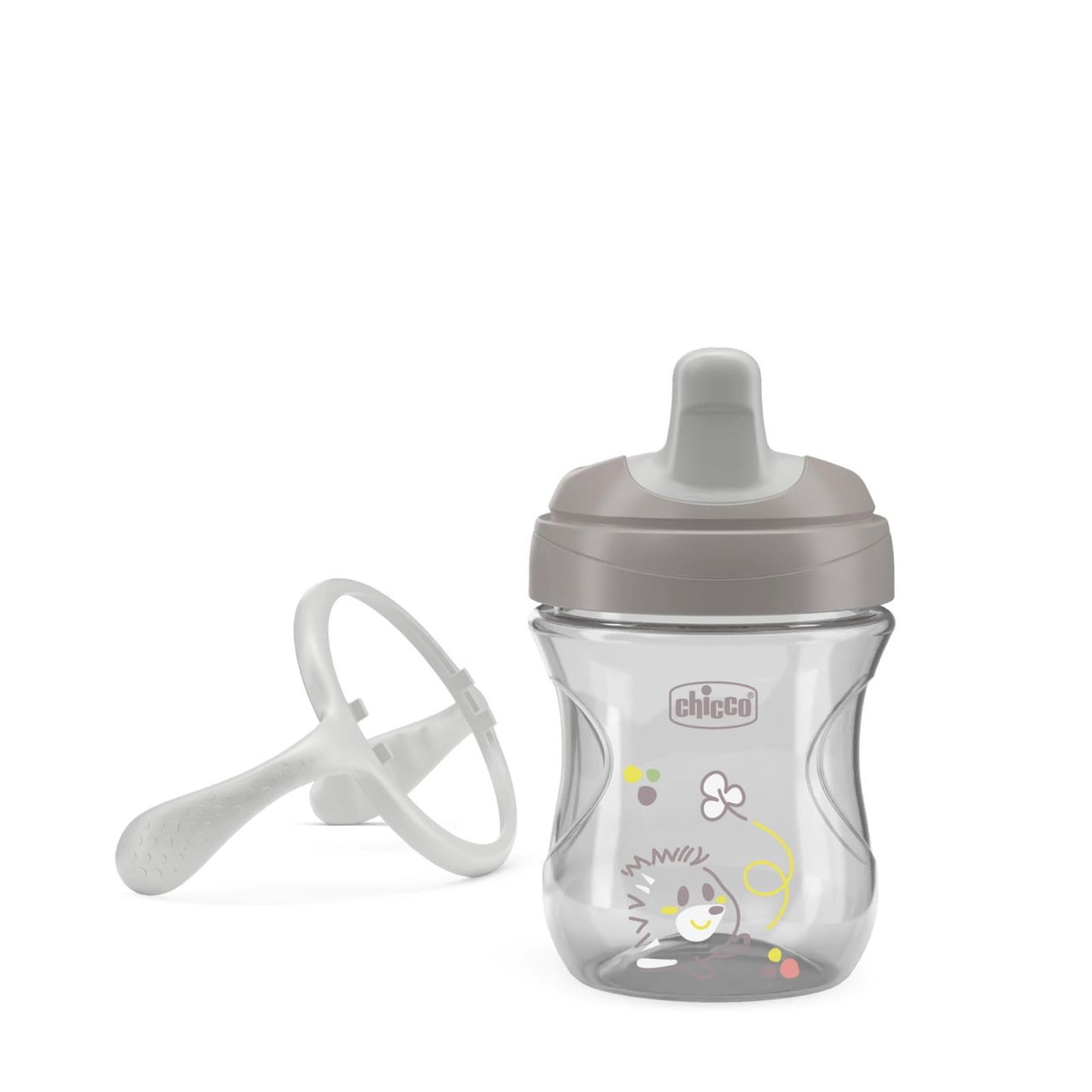 Chicco Yarı Yumuşak Uçlu Bardak 6 Ay+ - Gri