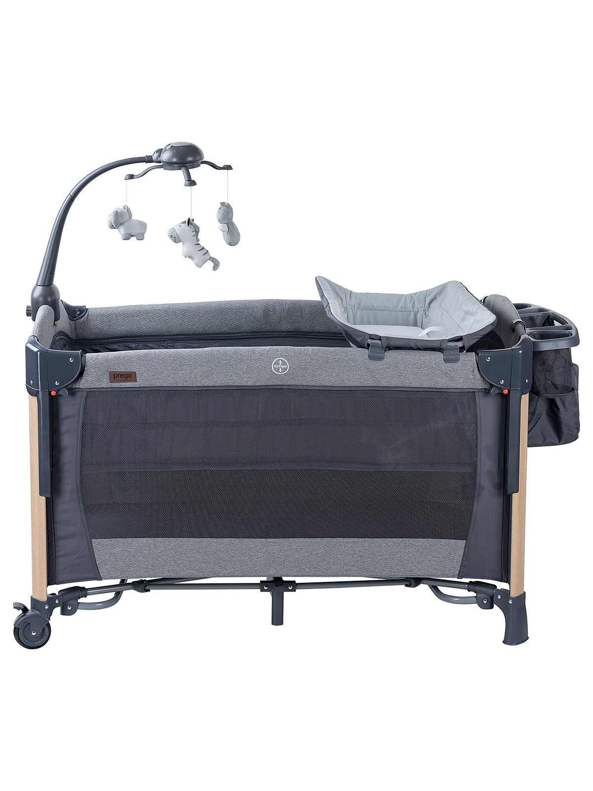 Prego Elips Plus Anne Yanı Oyun Parkı 70x120 cm - Gri