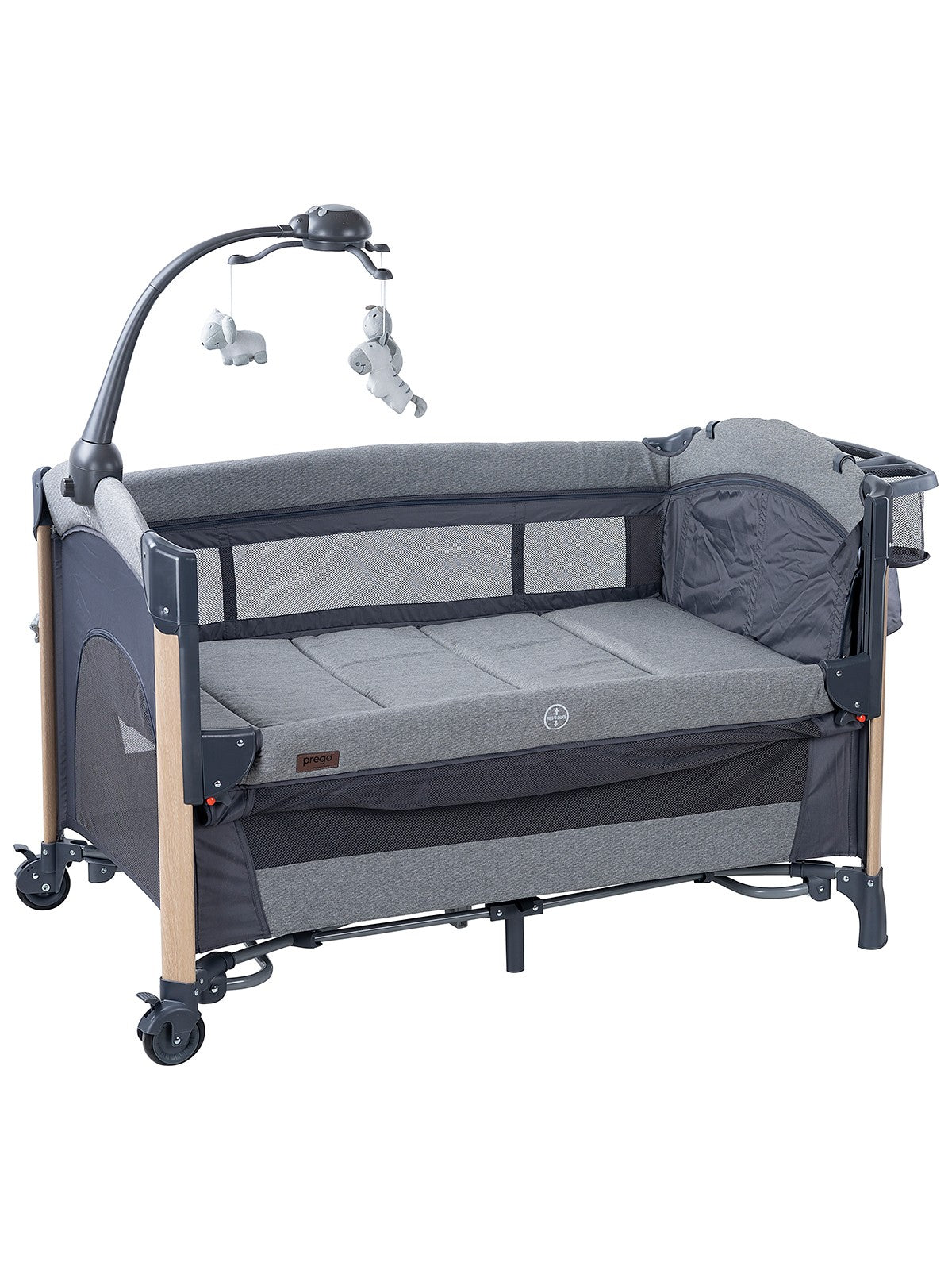 Prego Elips Plus Anne Yanı Oyun Parkı 70x120 cm - Gri