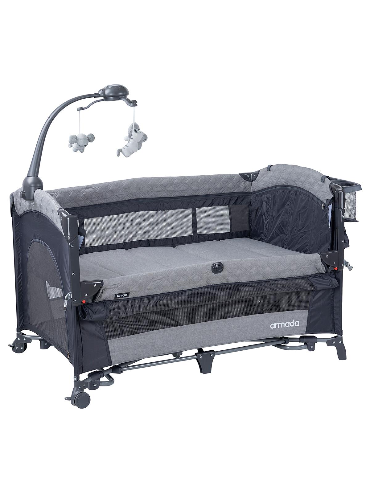 Prego Armada Anne Yanı Oyun Parkı 70x120 cm - Gri