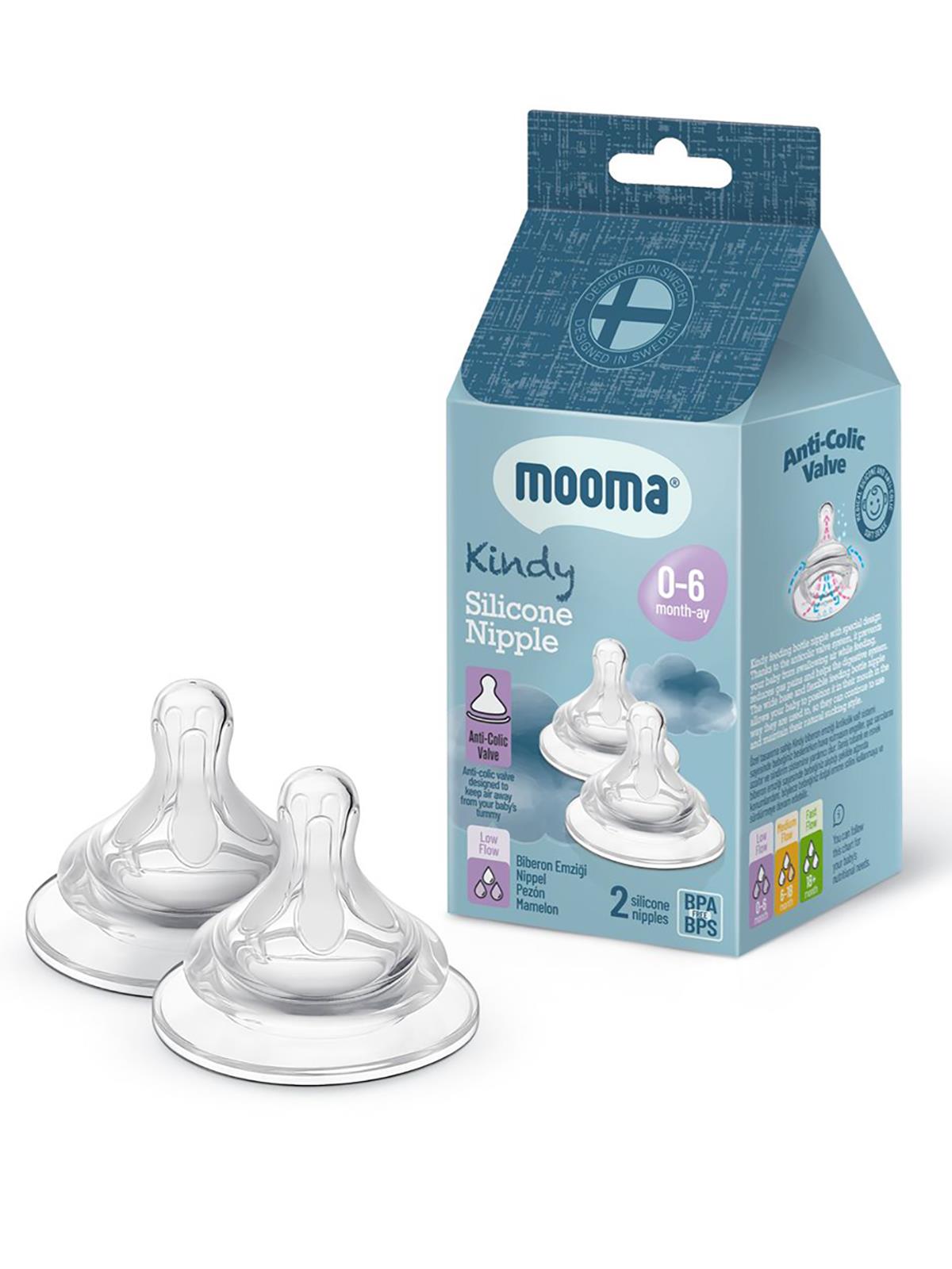 Mooma Biberon Ucu 2'li 0-6 Ay Yavaş Akış