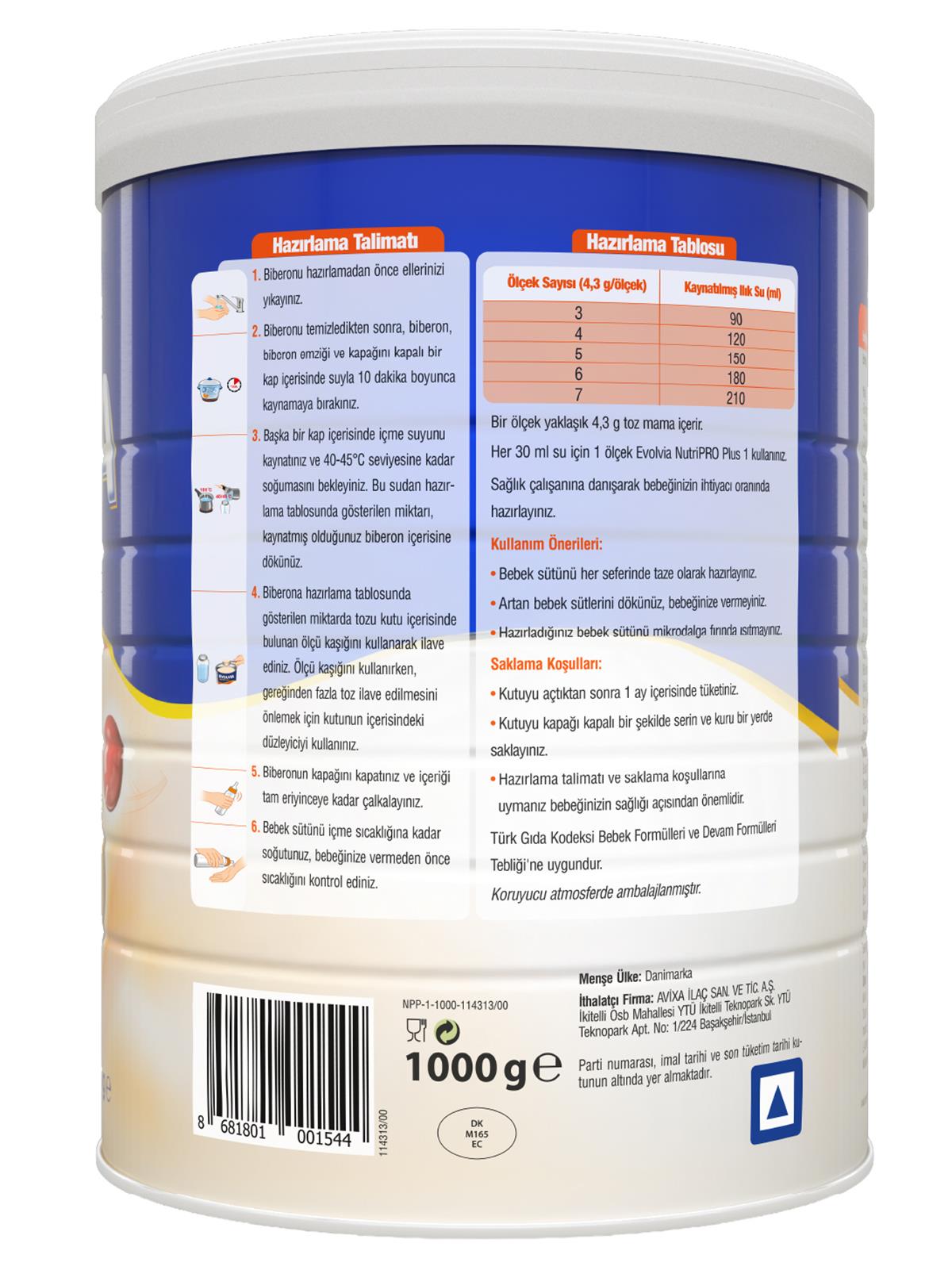 Evolvia NutriPRO Plus 1 - 1000 Gr - - Standart