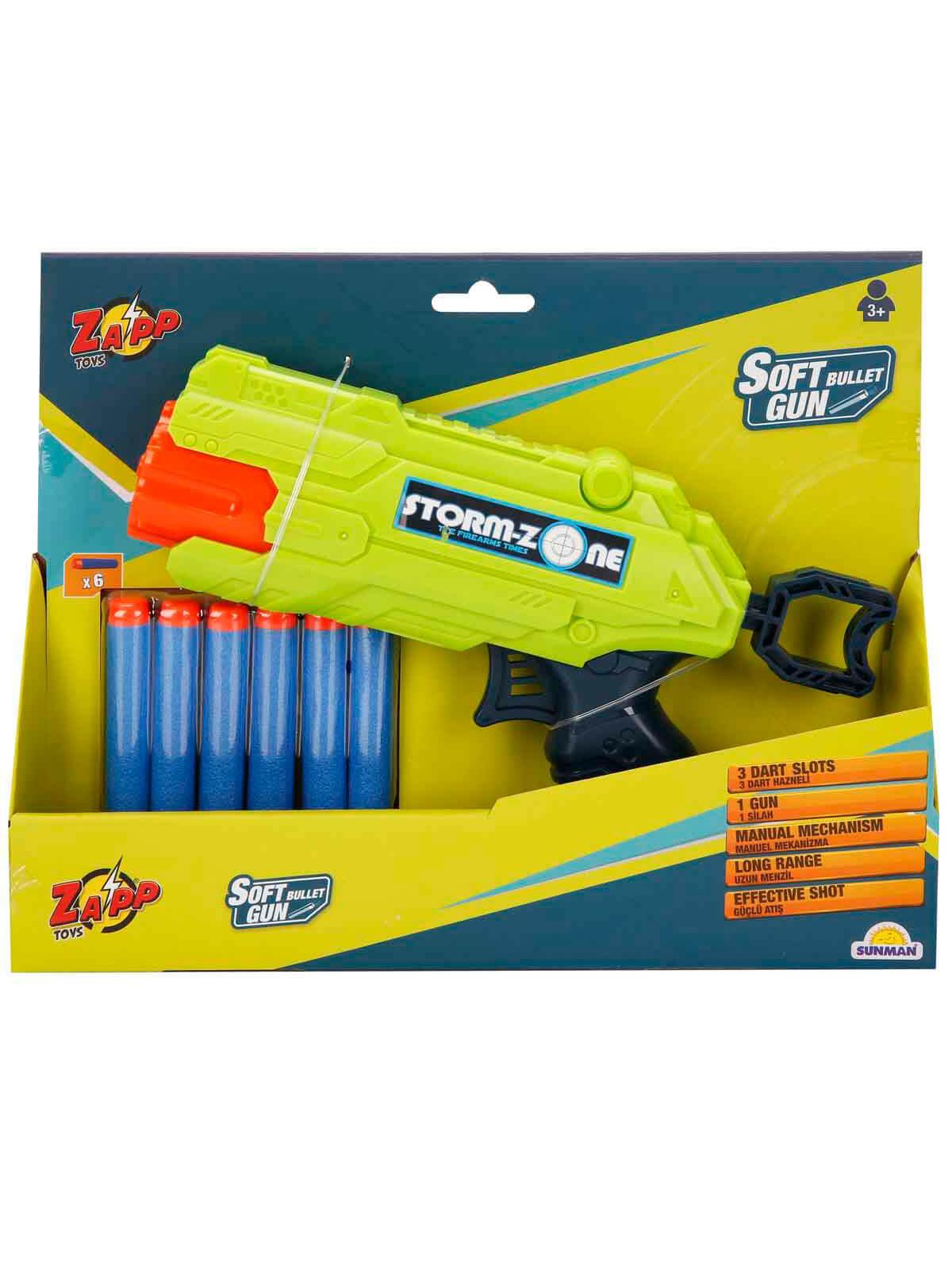Sunman Oyuncak 6 Mermili Sünger Dart Atan Silah