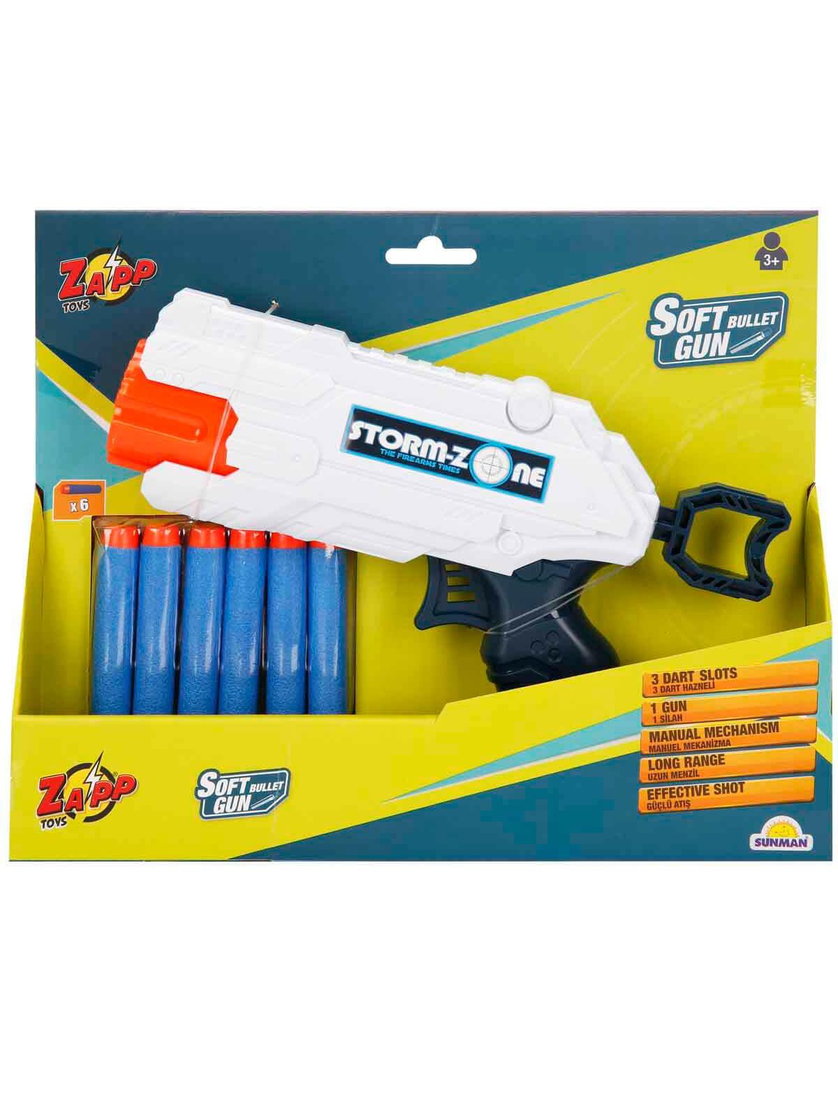 Sunman Oyuncak 6 Mermili Sünger Dart Atan Silah