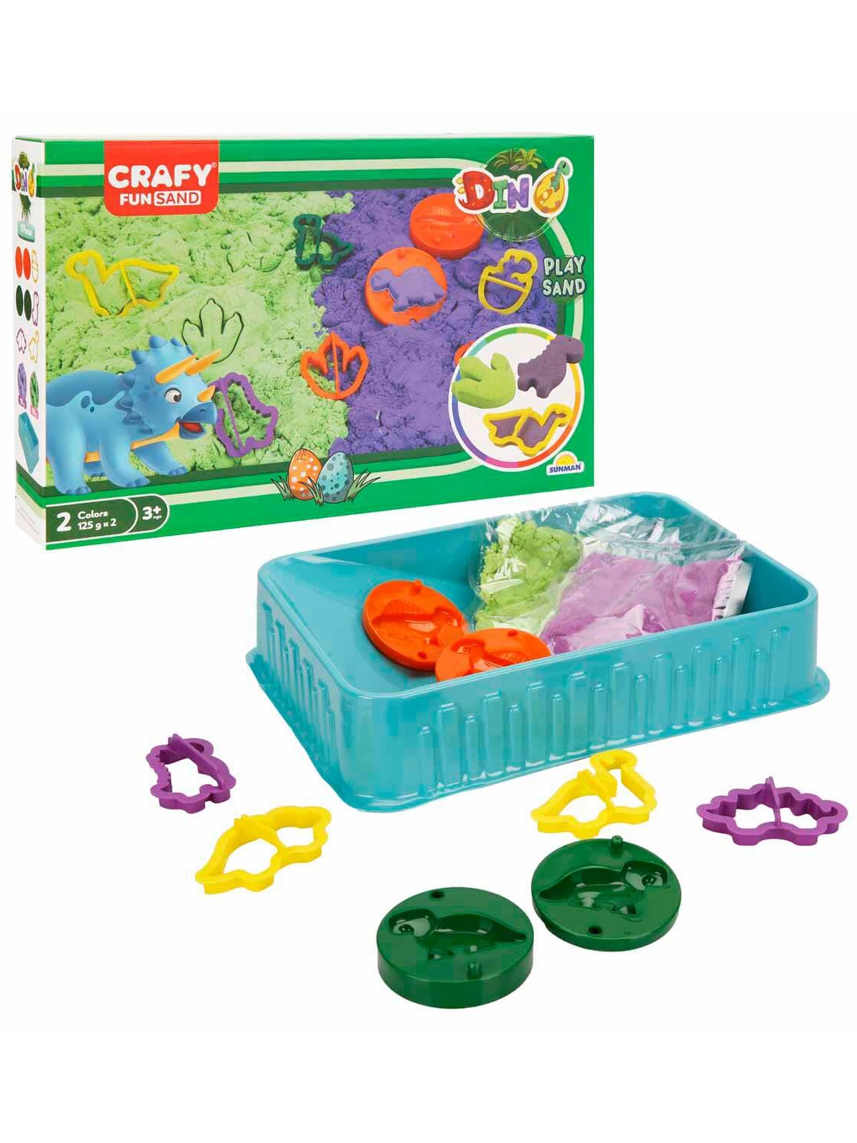 Sunman Oyuncak Crafy Dino Oyun Kumu Seti 11 Parça