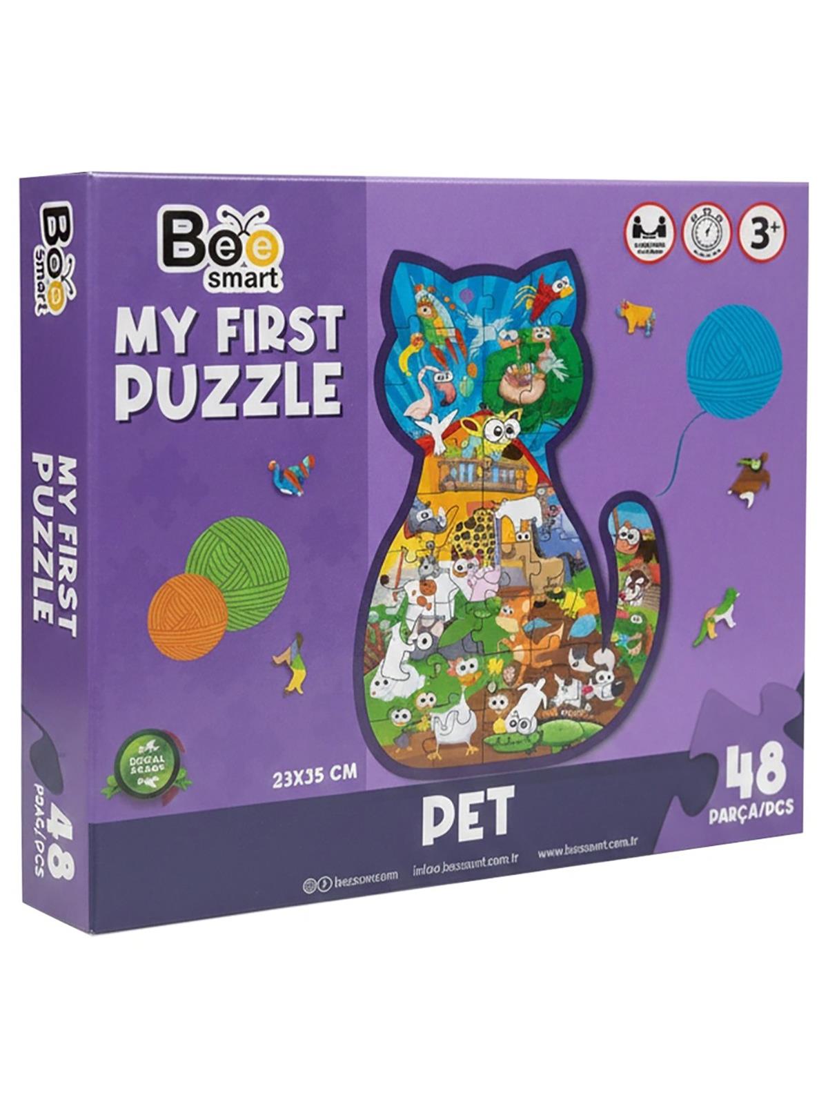 Bee Smart Ahşap Puzzle Evcil Hayvanlar