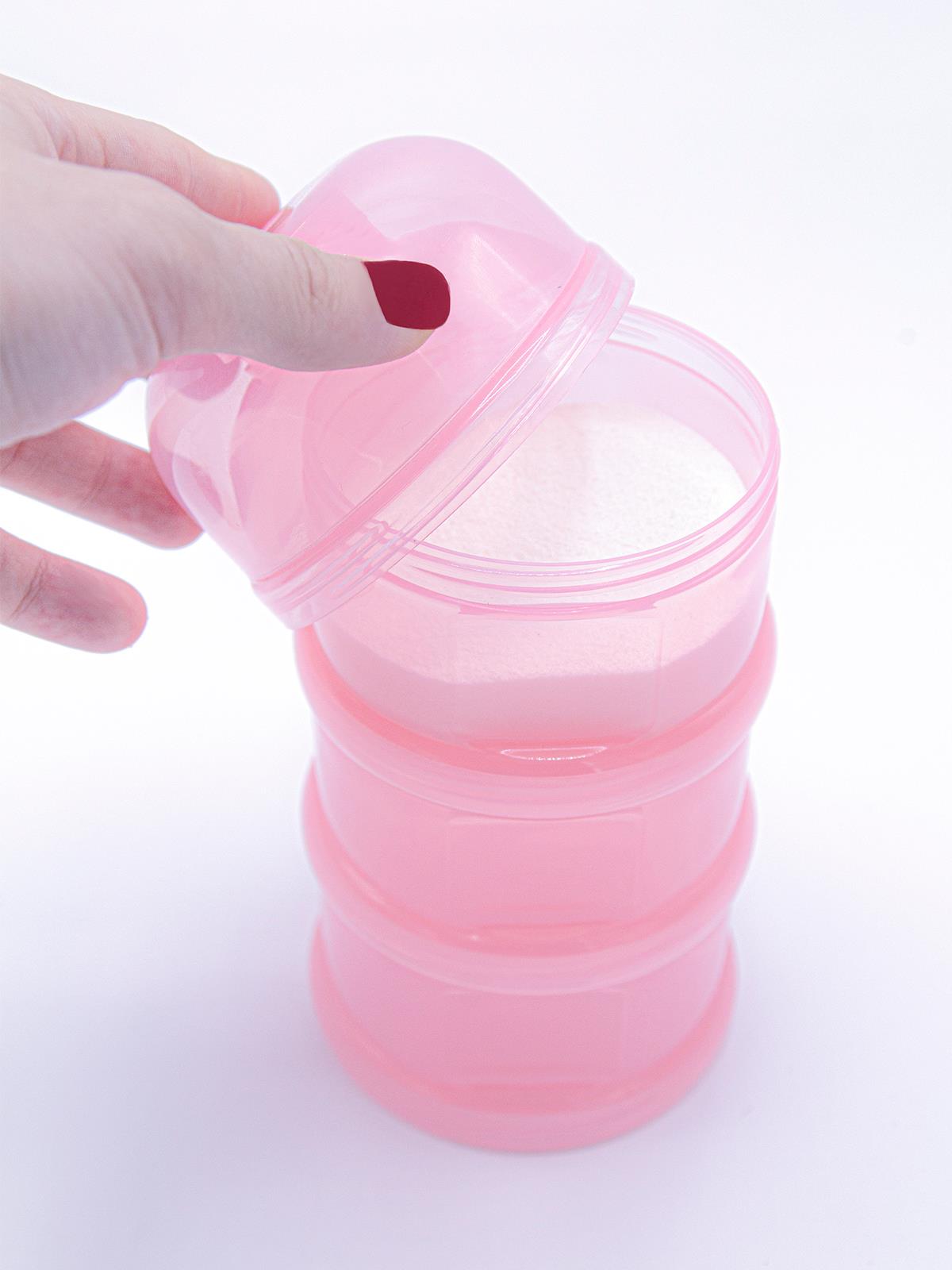 BabyJem Katlı Toz Mama Kabı - Pembe